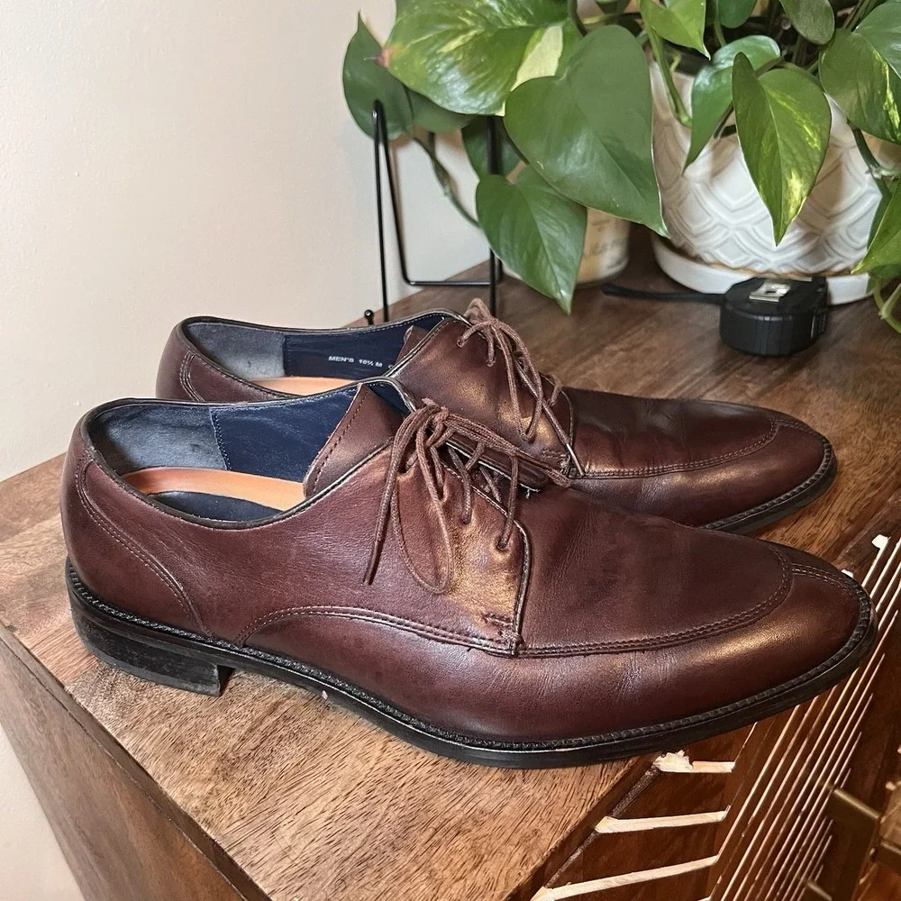 COLE HAAN Mens Lenox Hill C11628 Grand.Os Brown Shoes Split Toe Oxford US 10.5M‎